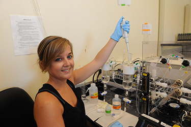 photo of an earth and environmental sciences student
