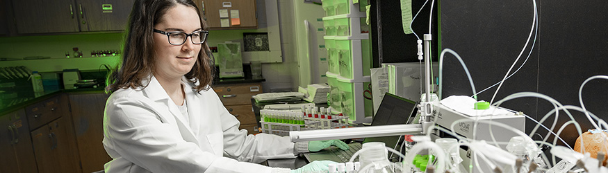 photo of a researcher in a lab