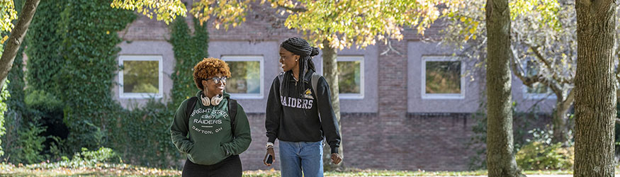 photo of students walking on campus