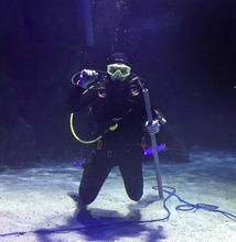 Biological Science student Megan Reed diving image